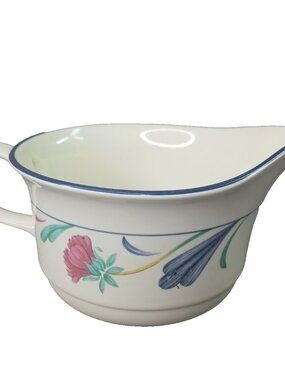 Lenox Poppies on Blue Open Sauce Gravy Boat 4 7/8" Discontined Vintage USA #2